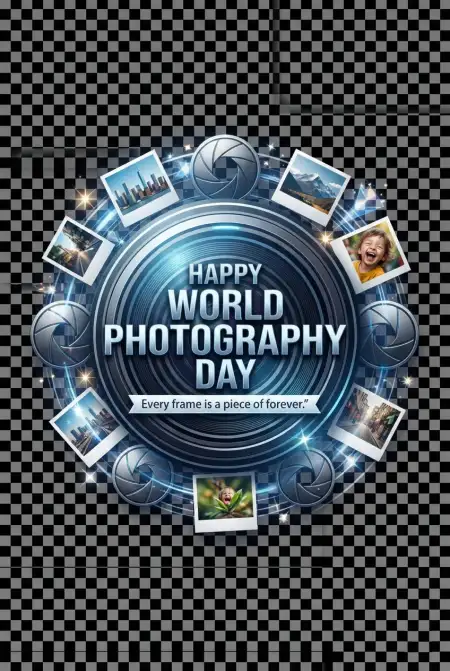Free World Photography Day 2026 Design Png Image Download