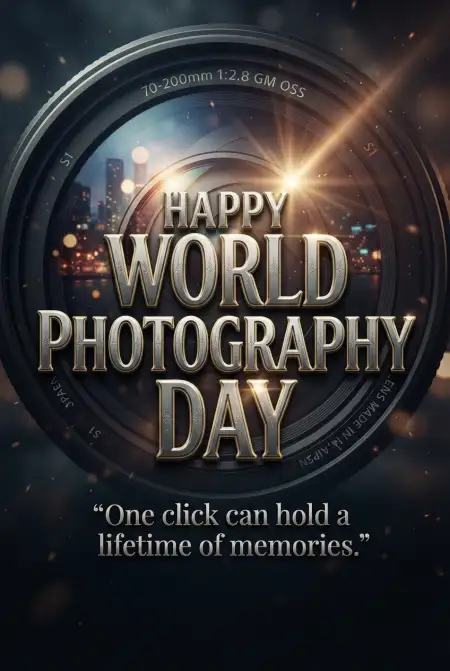 Free World Photography Day 2026 Facebook Post Design Image Download