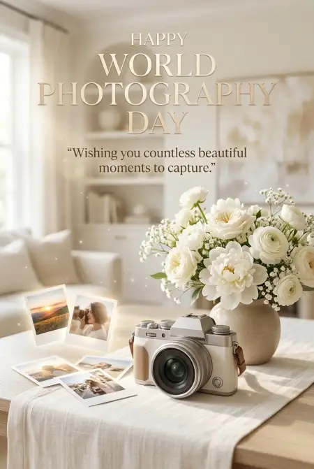 Free World Photography Day 2026 Greeting Card Image Download