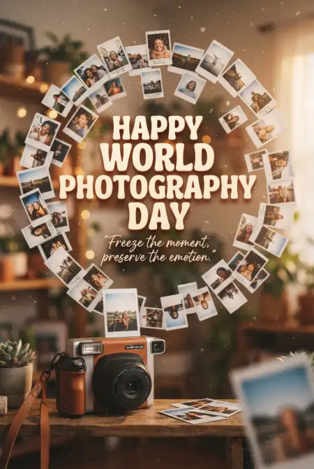 Free World Photography Day 2026 Greetings Image Download