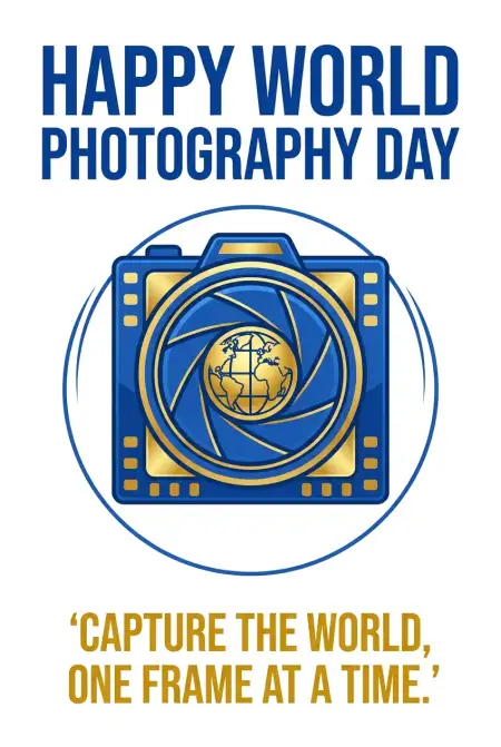 Free World Photography Day 2026 Photographer Logo Design Image Download