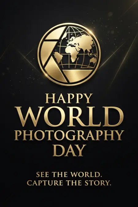 Free World Photography Day 2026 Photography Logo Design Image Download