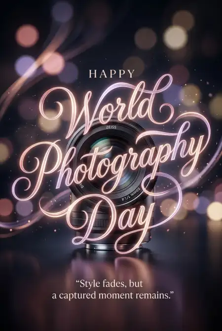 world photography day 2026 typography design