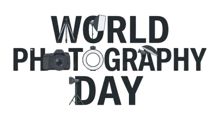 World Photography Day Typography Png - Free World Photography Day Png Download