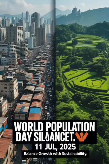 World Population Day 2025 Whatsapp Status Image - Free Orld Population Day Download