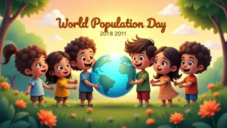 World Population Day Banner Design In Hindi - Free World Population Day Download