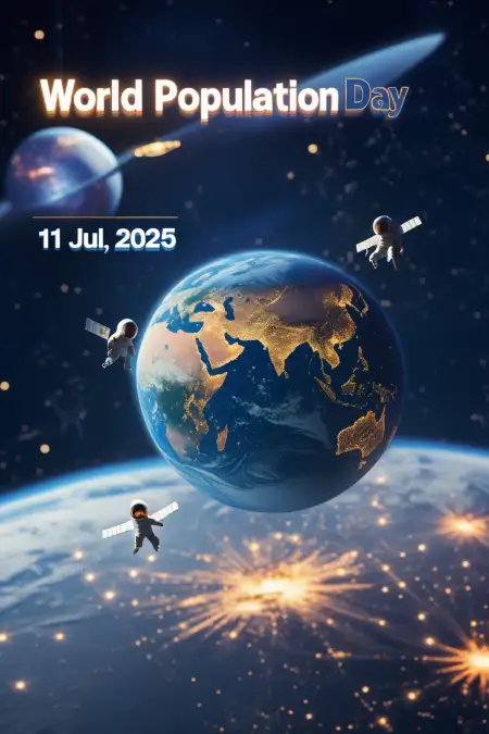 World Population Day Whatsapp Status Image - Free World Population Day Download