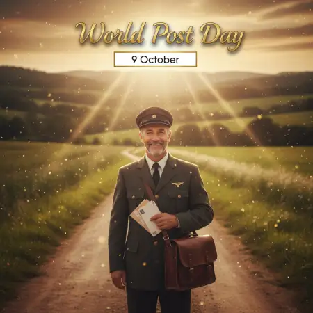 World Post Day 2025 Theme Poster Design - Free World Post Day Download