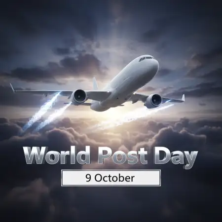 World Post Day 2025 Theme Quote Image - Free World Post Day Download