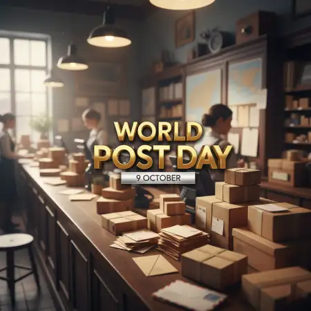 World Post Day Poster With Quote - Free World Post Day Download