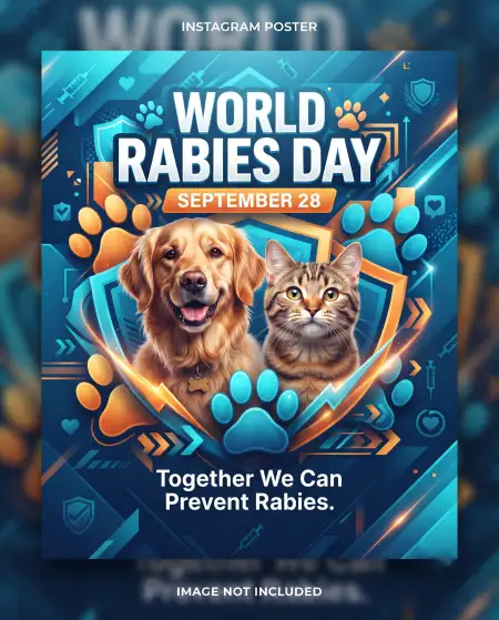 world rabies day 2026 instagram post design - World Rabies Day 2026