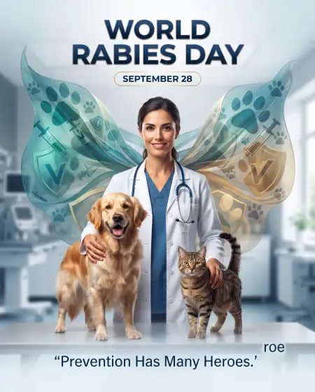 world rabies day veterinary campaign poster