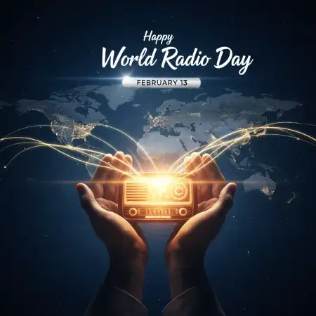 World Radio Day Greeting Card Design - Free World Radio Day Download