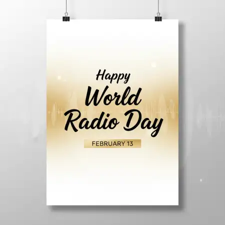 World Radio Day Print Ready Poster Design - Free World Radio Day Download