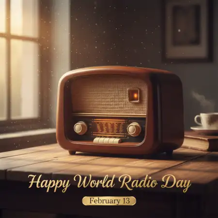 World Radio Day Retro Radio Illustration - Free World Radio Day Download
