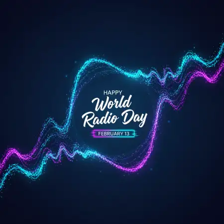 World Radio Day Typography Poster Background - Free World Radio Day Download