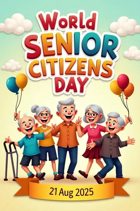 World Senior Citizens Day 2025 Theme And Slogan - Free World Senior Citizens Day Download