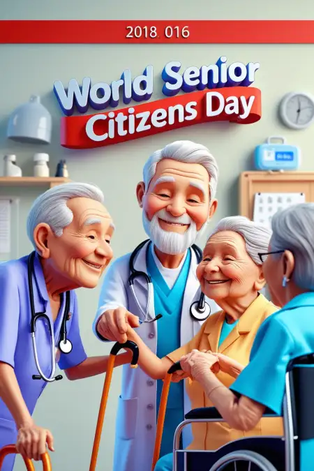 World Senior Citizens Day Greetings For Parents - Free World Senior Citizens Day Download