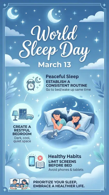 World Sleep Day Poster With Quotes - Free World Sleep Day Download
