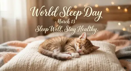 World Sleep Day Wellness Message Quotes - Free World Sleep Day Download
