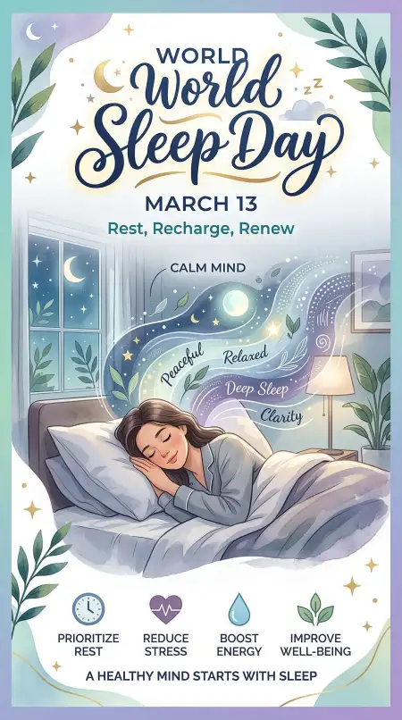 World Sleep Day Wellness Poster Design - Free World Sleep Day Download