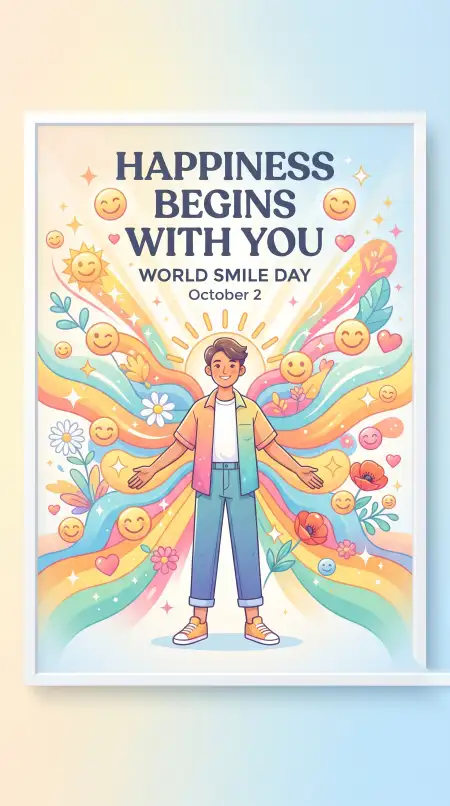 world smile day greeting design 2026 - World Smile Day 2026