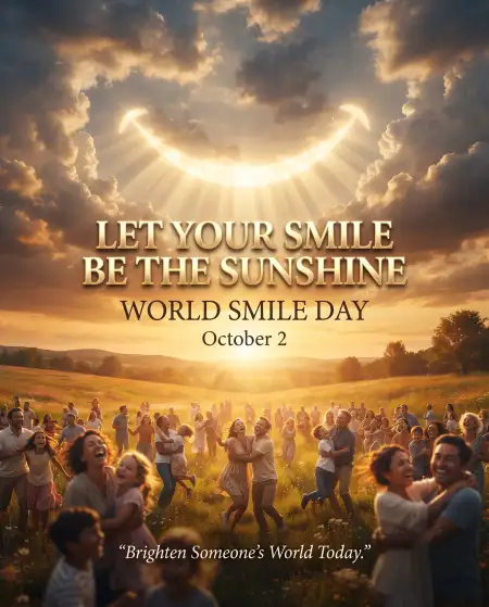 world smile day happiness poster 2026 - World Smile Day 2026