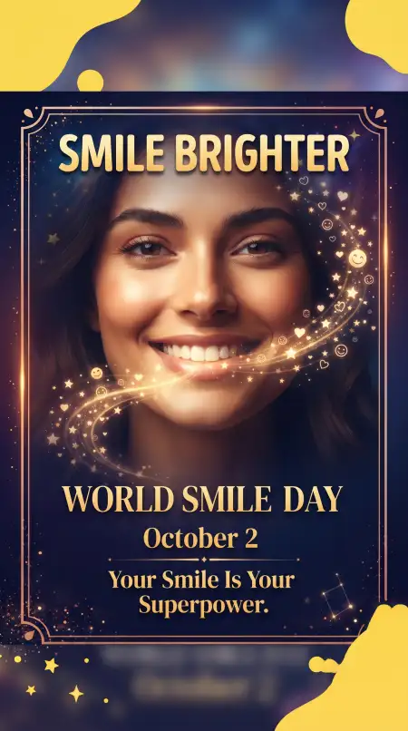 world smile day smile poster 2026 - World Smile Day 2026
