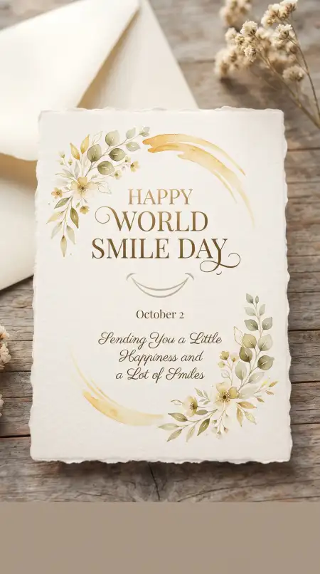 world smile day wishes card 2026 - World Smile Day 2026