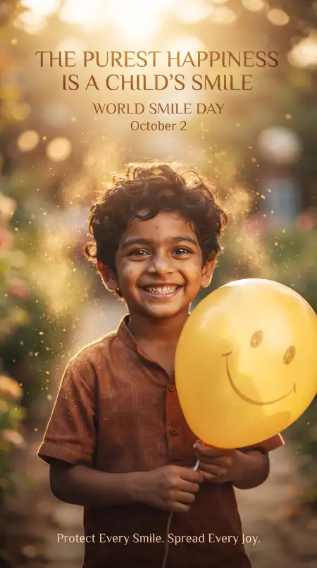 world smile day wishes for kids 2026 - World Smile Day 2026