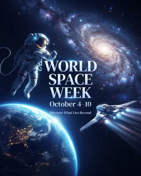 world space week 2026 social media post