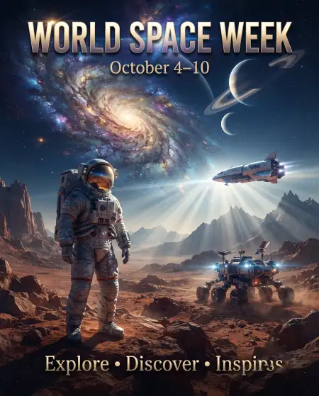world space week galaxy background - World Space Week 2026 Background