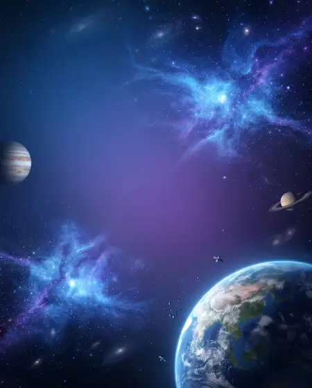 world space week planets and stars background