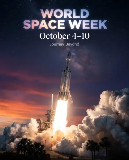 world space week rocket png