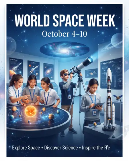 world space week school poster