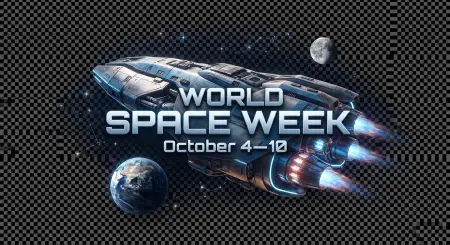 world space week sci fi background