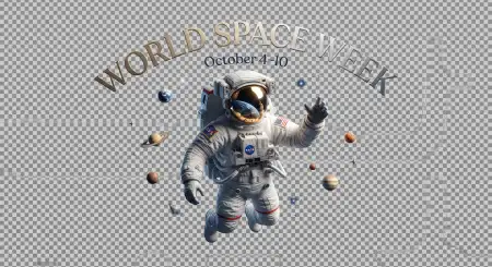 world space week social media design