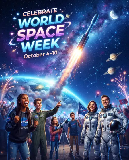 world space week stars background