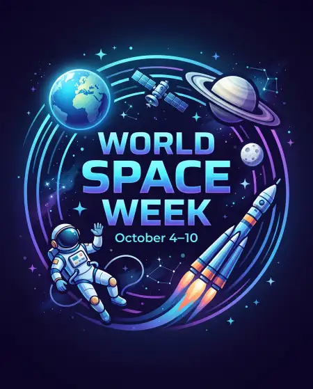 world space week vector design