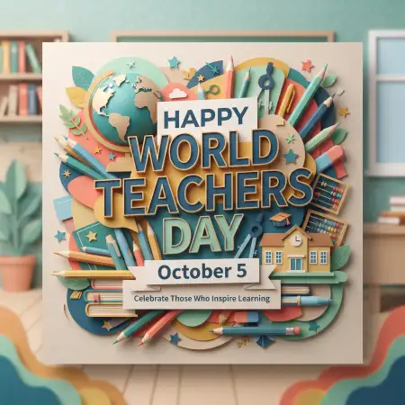 world teachers day typography png - World Teachers Day 2026