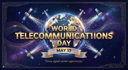 World Telecommunications Day 2026 Communication Signal Graphics - Free World Telecommunications Day Download