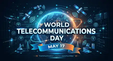 World Telecommunications Day 2026 Communication Technology Vector - Free World Telecommunications Day Download