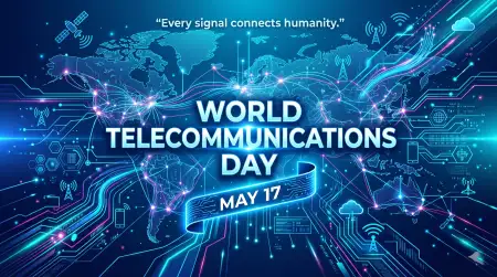 World Telecommunications Day 2026 Digital Connection Banner - Free World Telecommunications Day Download