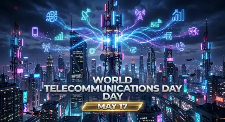 World Telecommunications Day 2026 Futuristic Digital Art - Free World Telecommunications Day Download
