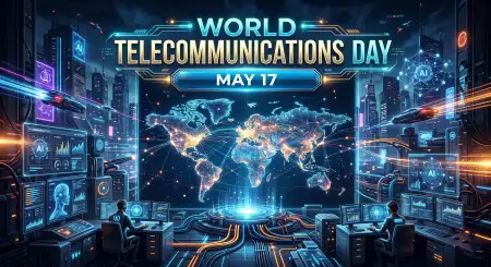 World Telecommunications Day 2026 Futuristic Telecom Graphics - Free World Telecommunications Day Download