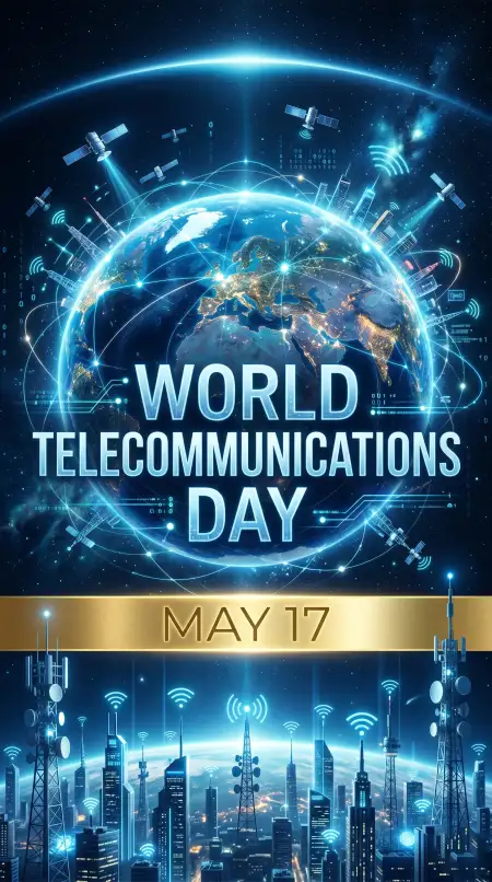 World Telecommunications Day 2026 Modern Telecom Poster - Free World Telecommunications Day Download