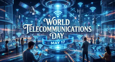 World Telecommunications Day 2026 Wireless Technology Illustration - Free World Telecommunications Day Download