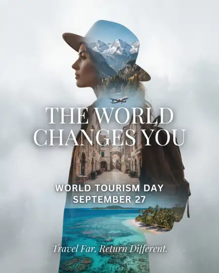 world tourism day creative post design 2026