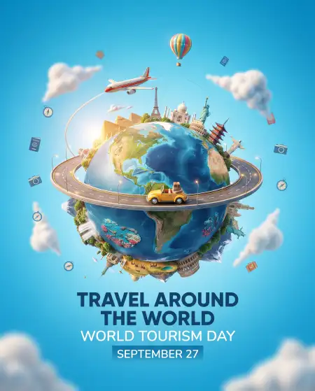 world tourism day flat design 2026 - World Tourism Day 2026 Messages