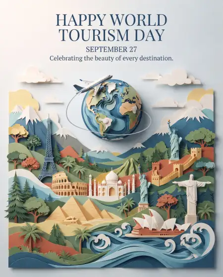 world tourism day illustration 2026 - World Tourism Day 2026 Messages
